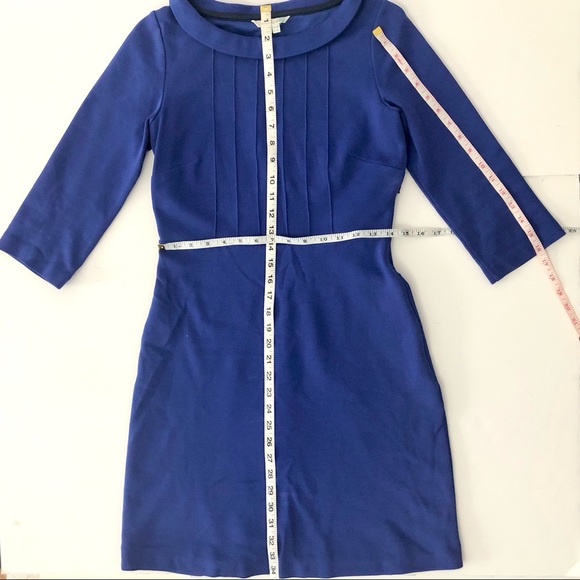 BODEN | 3/4 Sleeve Collared Blue Dress Vintage - Picture 5 of 9